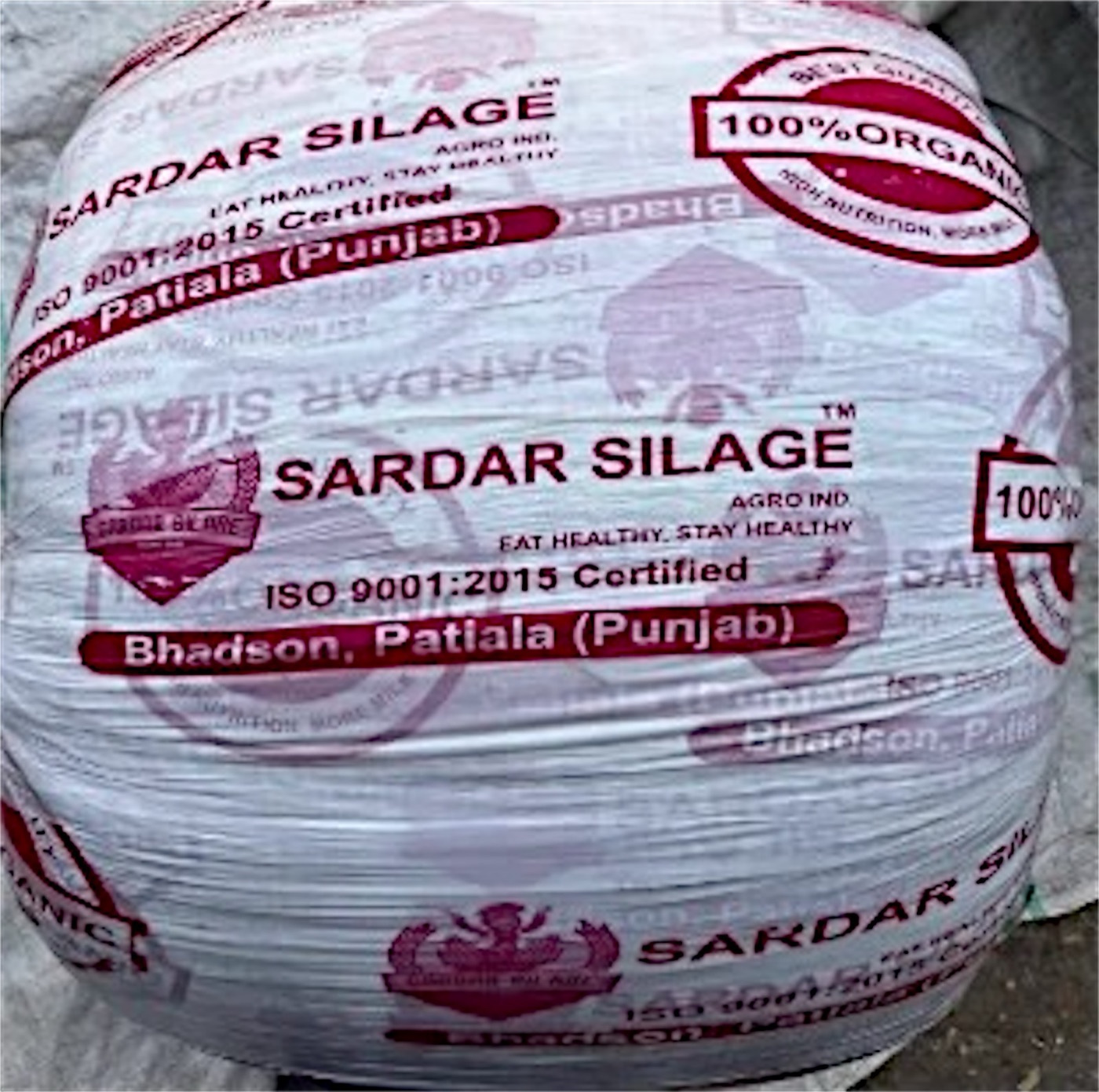 A Sardar Premium Maize Silage bale