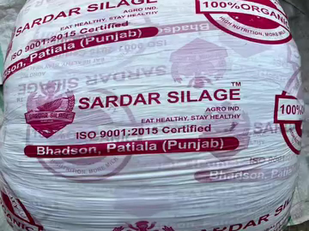 A genuine Sardar Premium Maize Silage bale